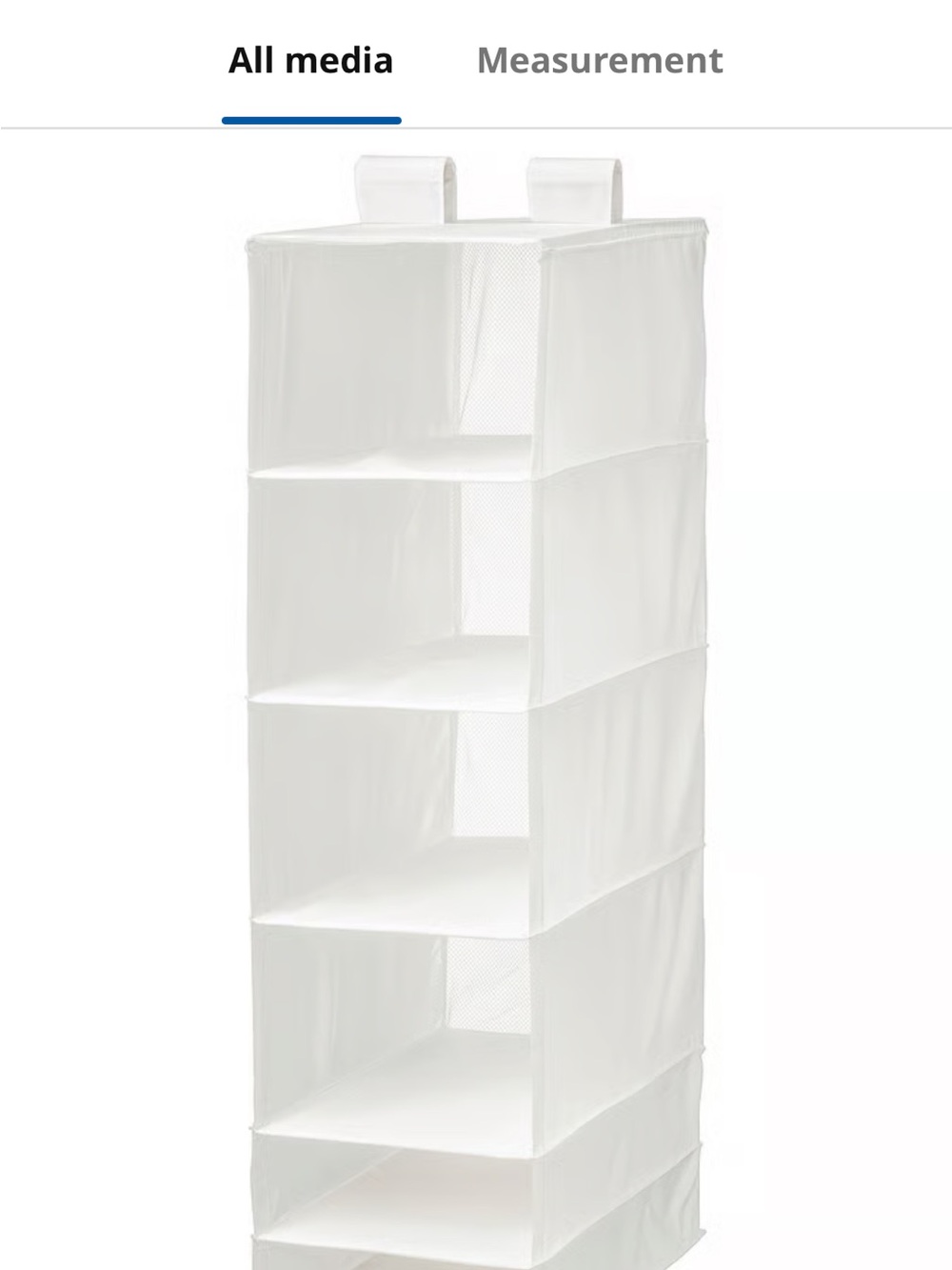 IKEA White 6-Shelf Hanging Closet Organizer